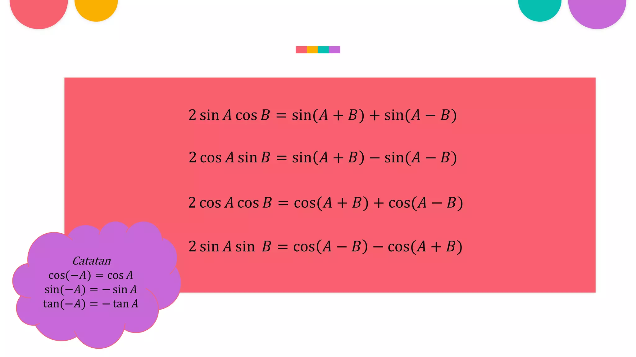 Rumus Rumus Trigonometri PPT Free Download what-is-the-value-of-sin-2a-sin-4a-if-cos-a-cos-2a-1-aakash