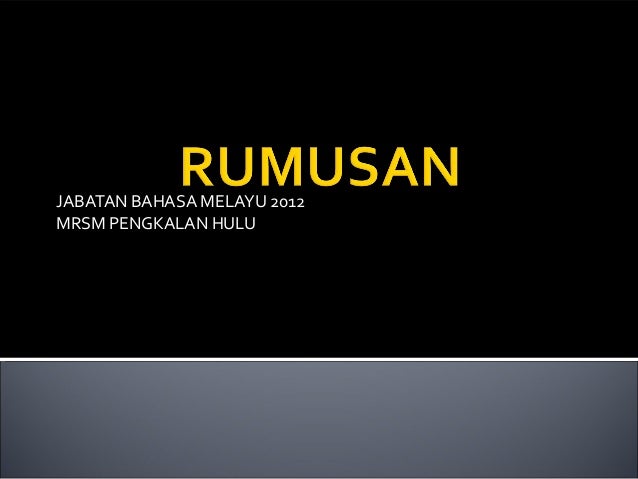 Rumusan