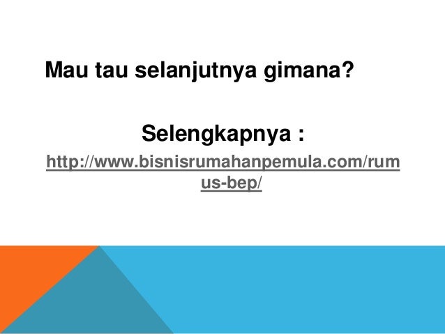 Rumus BEP dan Mengenal BEP Secara Lengkap