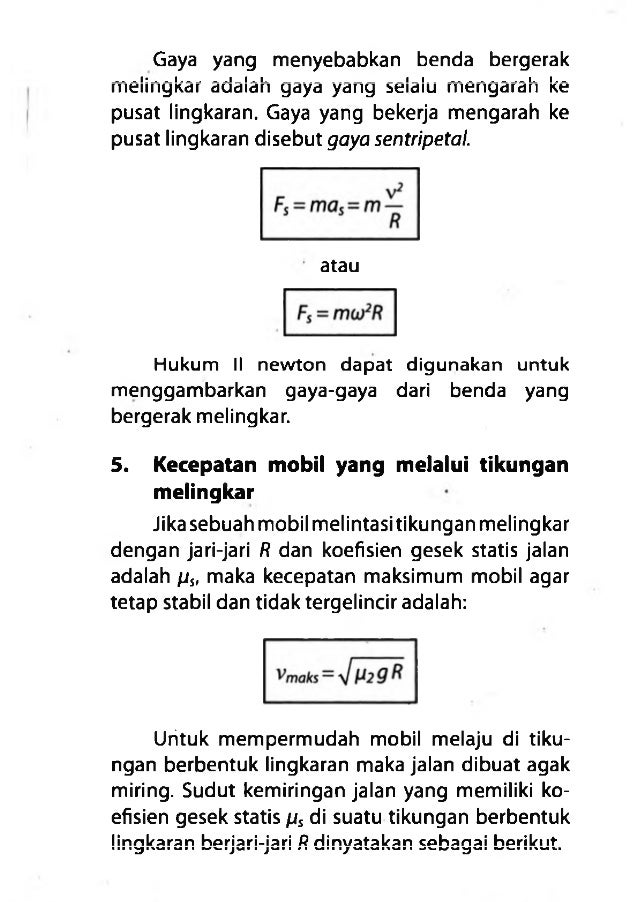 Rumus gerak melingkar