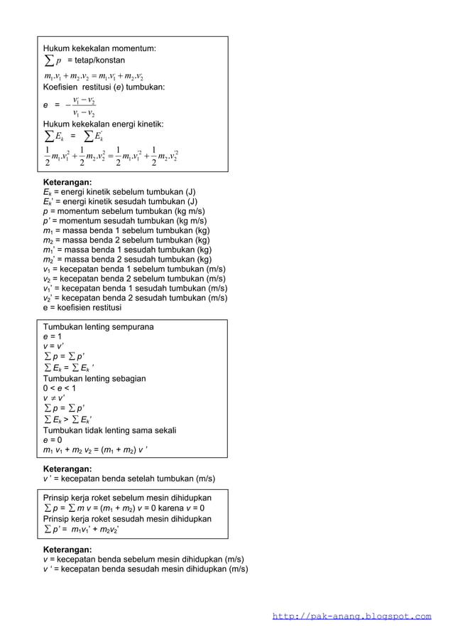rumus fisika sma lengkap | PDF