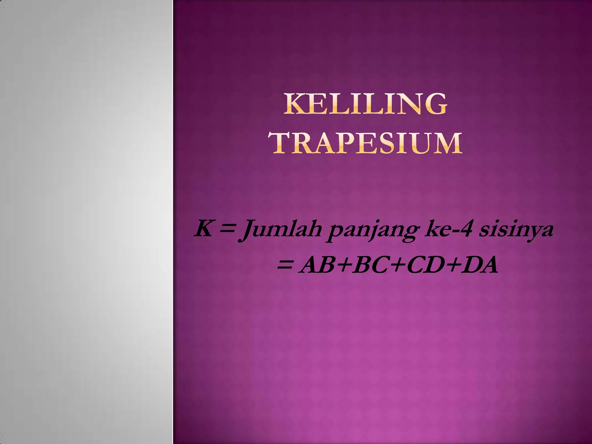 Rumus dasar matematika keliling dan luas | PPT