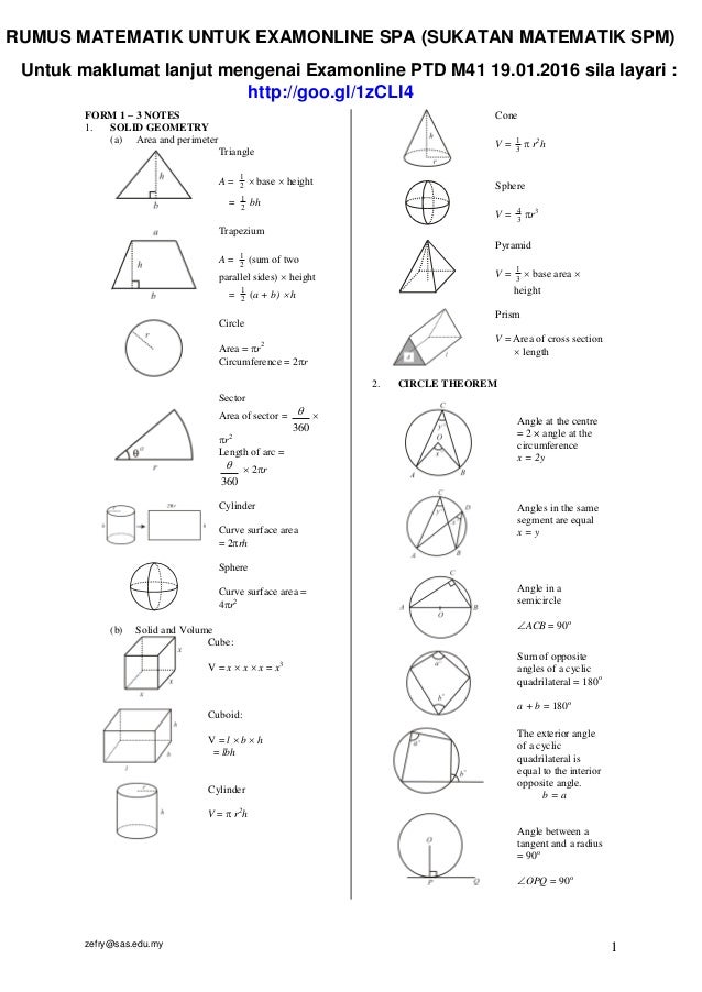 Nota Matematik Tingkatan 2 Pdf