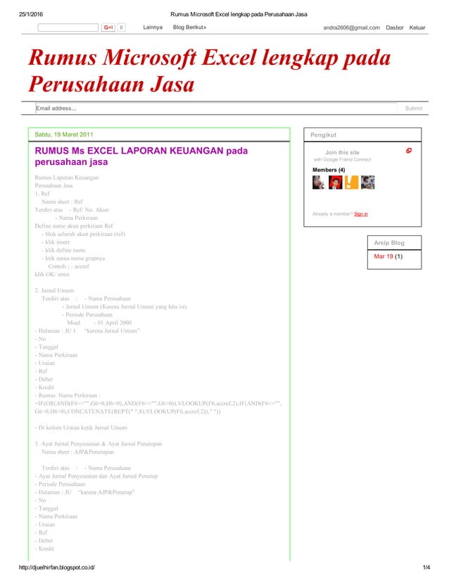 Rumus Microsoft Excel Lengkap Pada Perusahaan Jasa PDF Rumus microsoft excel lengkap pada perusahaan jasa pdf