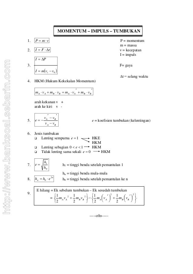 Rumus momentum