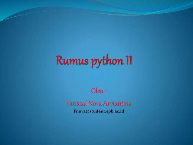 Rumus python ii | PPT