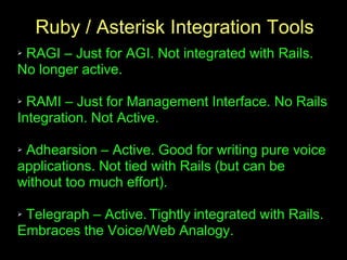 Adhearsion and Telegraph Framework Presentation