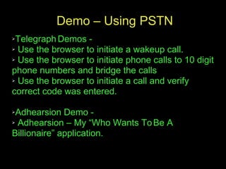 Adhearsion and Telegraph Framework Presentation