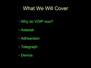 Adhearsion and Telegraph Framework Presentation