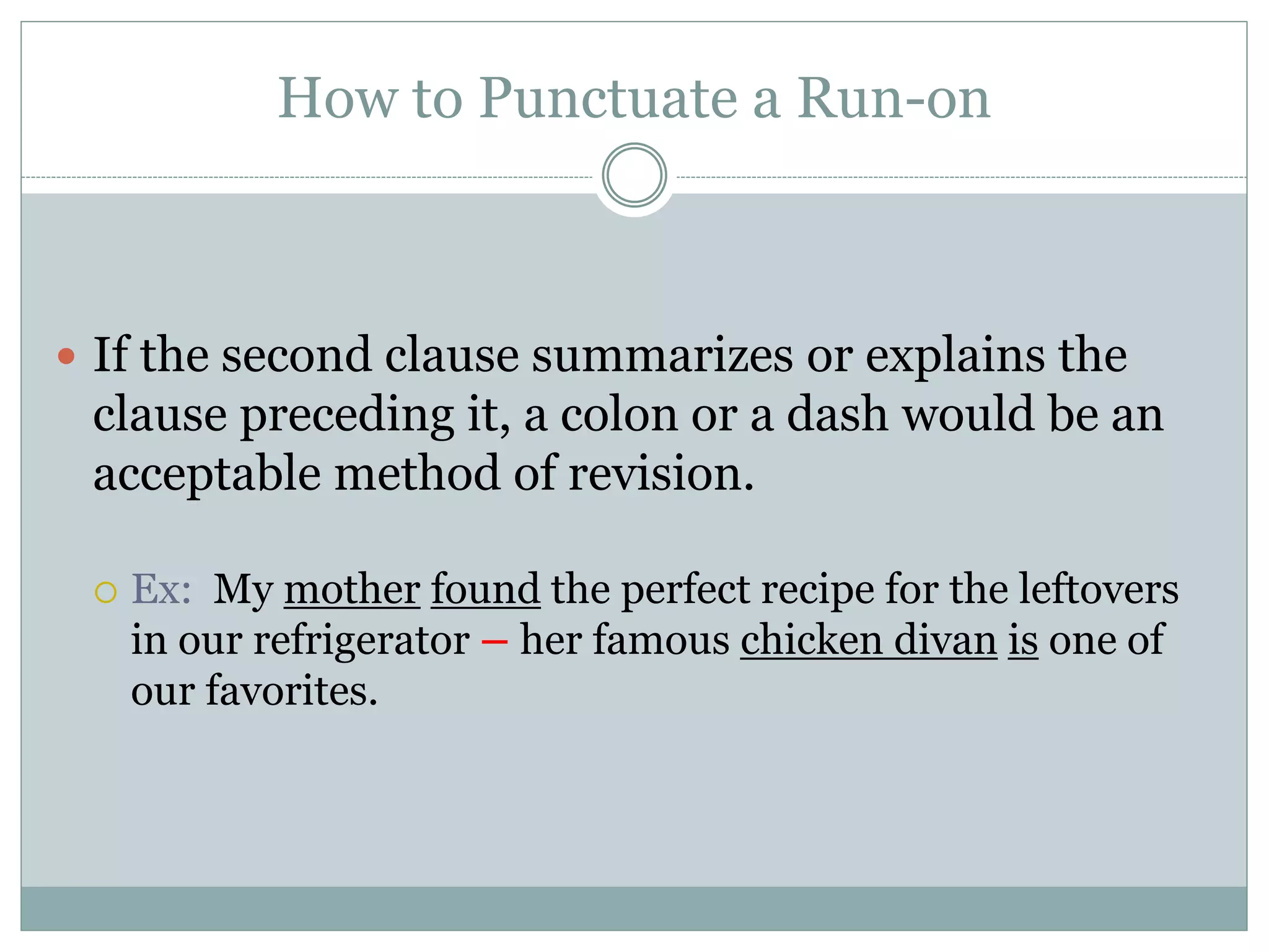Run on sentences | PPTX