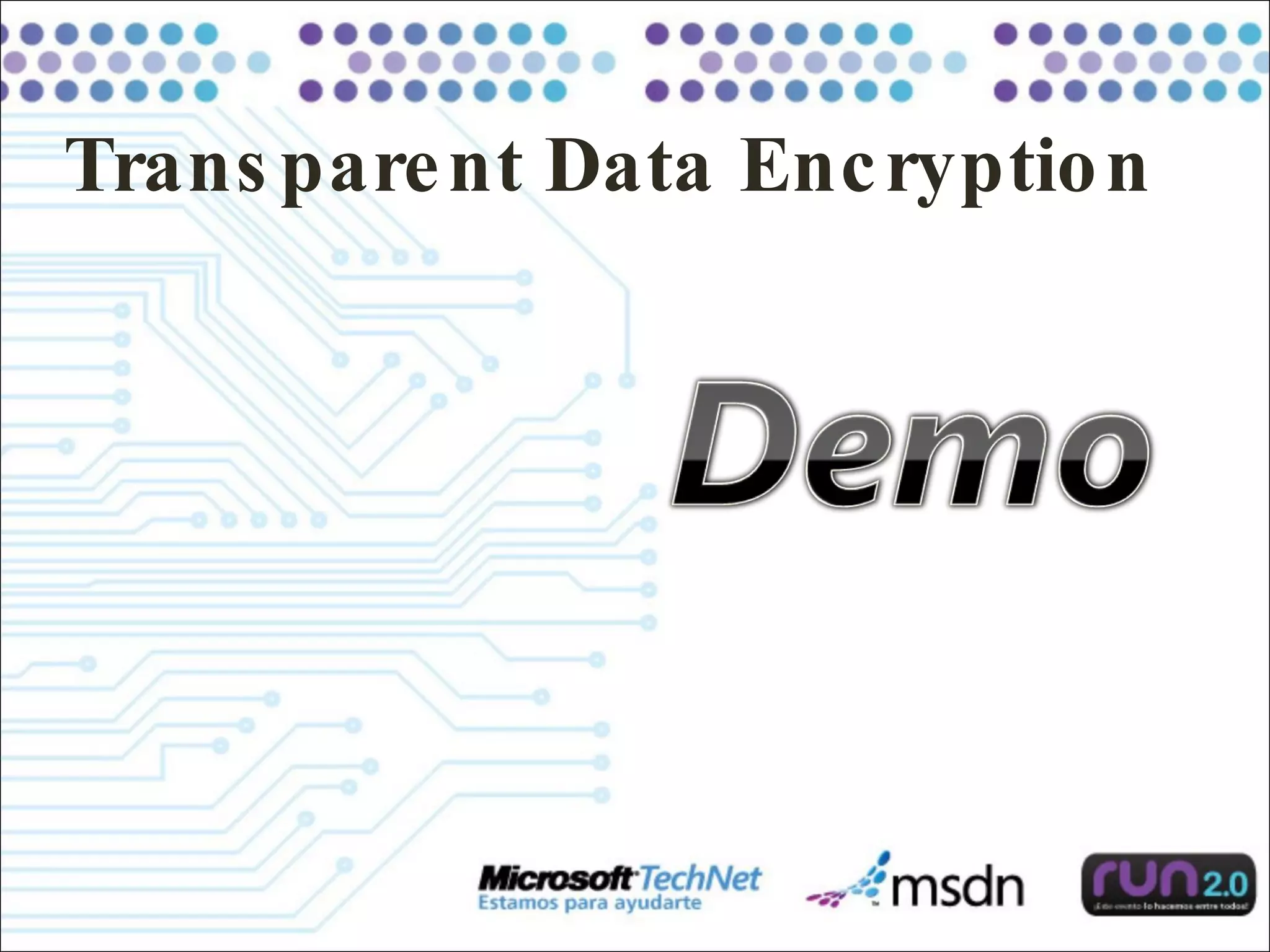 Transparent Data Encryption 