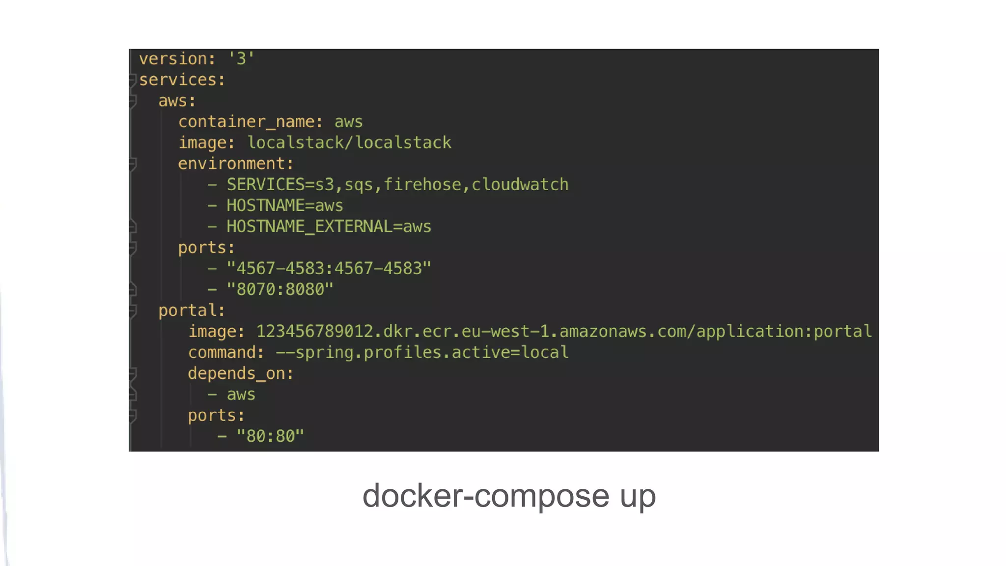 docker-compose up