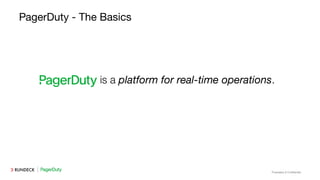 Proprietary & Conﬁdential
PagerDuty - The Basics
is a platform for real-time operations.
 