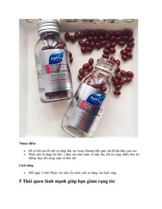 Rụng tóc uống thuốc gì?