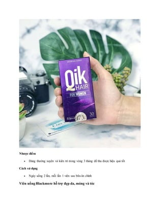 Rụng tóc uống thuốc gì?