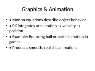Runge kutta method applications in computer science | PPTX