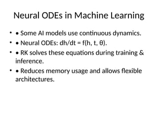 Runge kutta method applications in computer science | PPTX