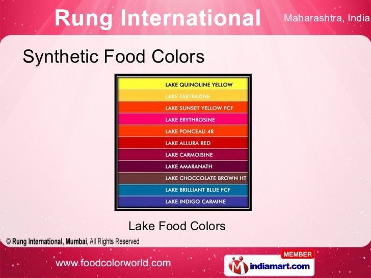 Food Color Suppliers By Rung International, Mumbai