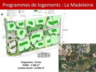 Programmes de logements : La Madeleine




         Programme : 15 lots
           SHON : 1 926 m²
      Surface terrain : 12 842 m²
 