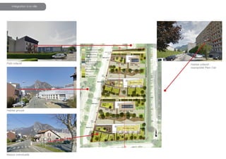 Intégration à la ville

Petit collectif

Habitat groupé

Maison individuelle

Habitat collectif :
copropriété Plein Ciel

 