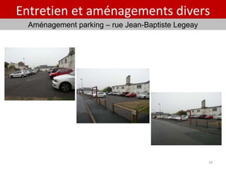 Entretien et aménagements divers Aménagement parking – rue Jean-Baptiste Legeay 