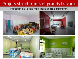 Projets structurants et grands travaux Réfection de l’école maternelle du Bois Rochefort 