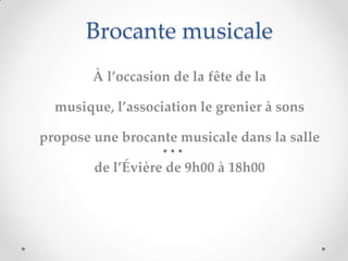Brocante musicale
 