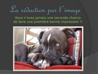 3
La séduction par l ’image
Vous n’avez jamais une seconde chance
de faire une première bonne impression !!
 