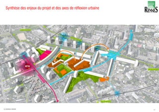 Synthèse des enjeux du projet et des axes de réflexion urbaine
62LA FABRIQUE URBAINE
 