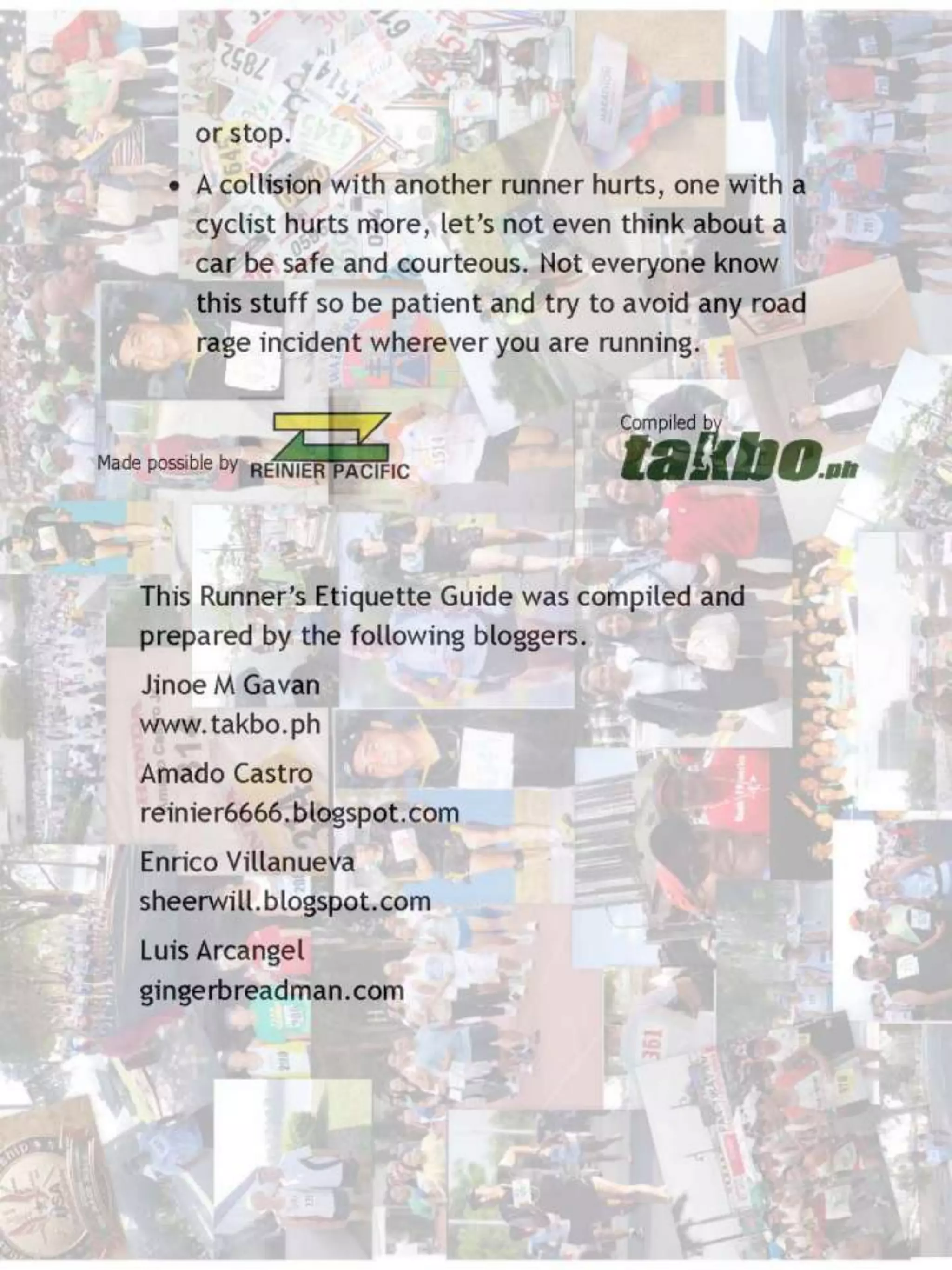 Runners’ Etiquette