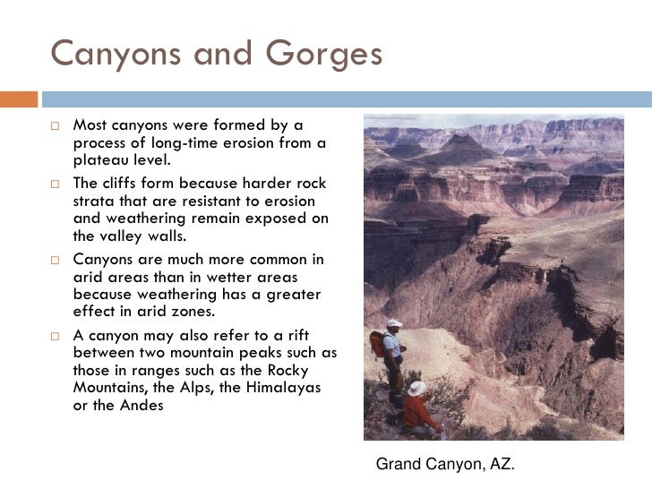 running water how do canyons form