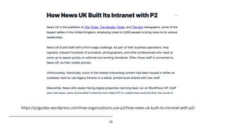13
https://p2guides.wordpress.com/how-organizations-use-p2/how-news-uk-built-its-intranet-with-p2/
 