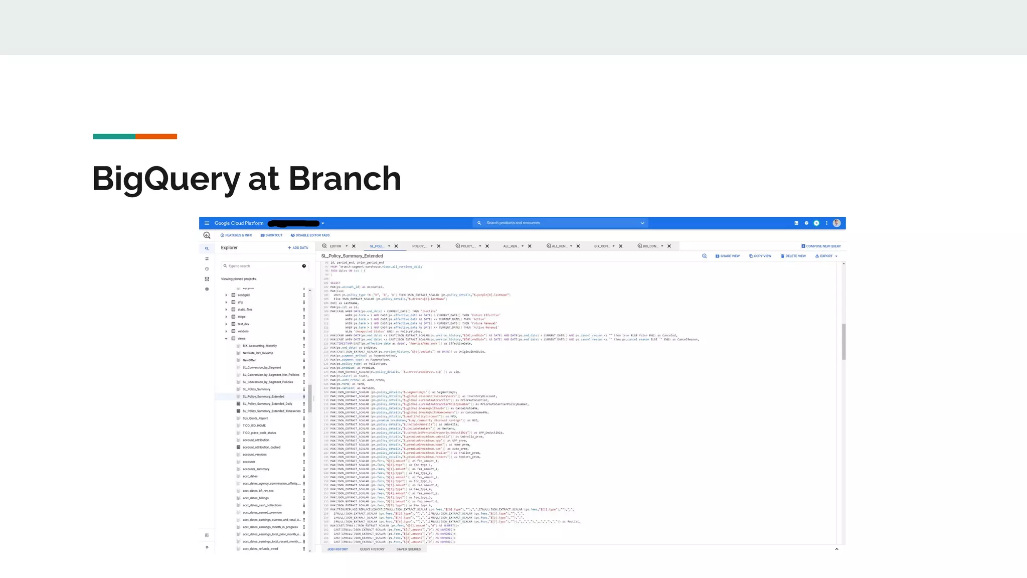 BigQuery at Branch
 