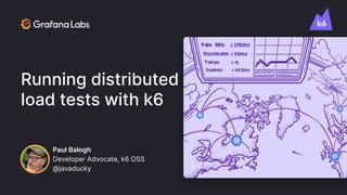 Paul Balogh
Developer Advocate, k6 OSS
@javaducky
Running distributed
load tests with k6
 