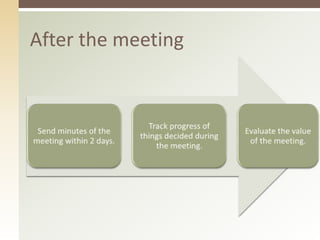 After the meeting 
 