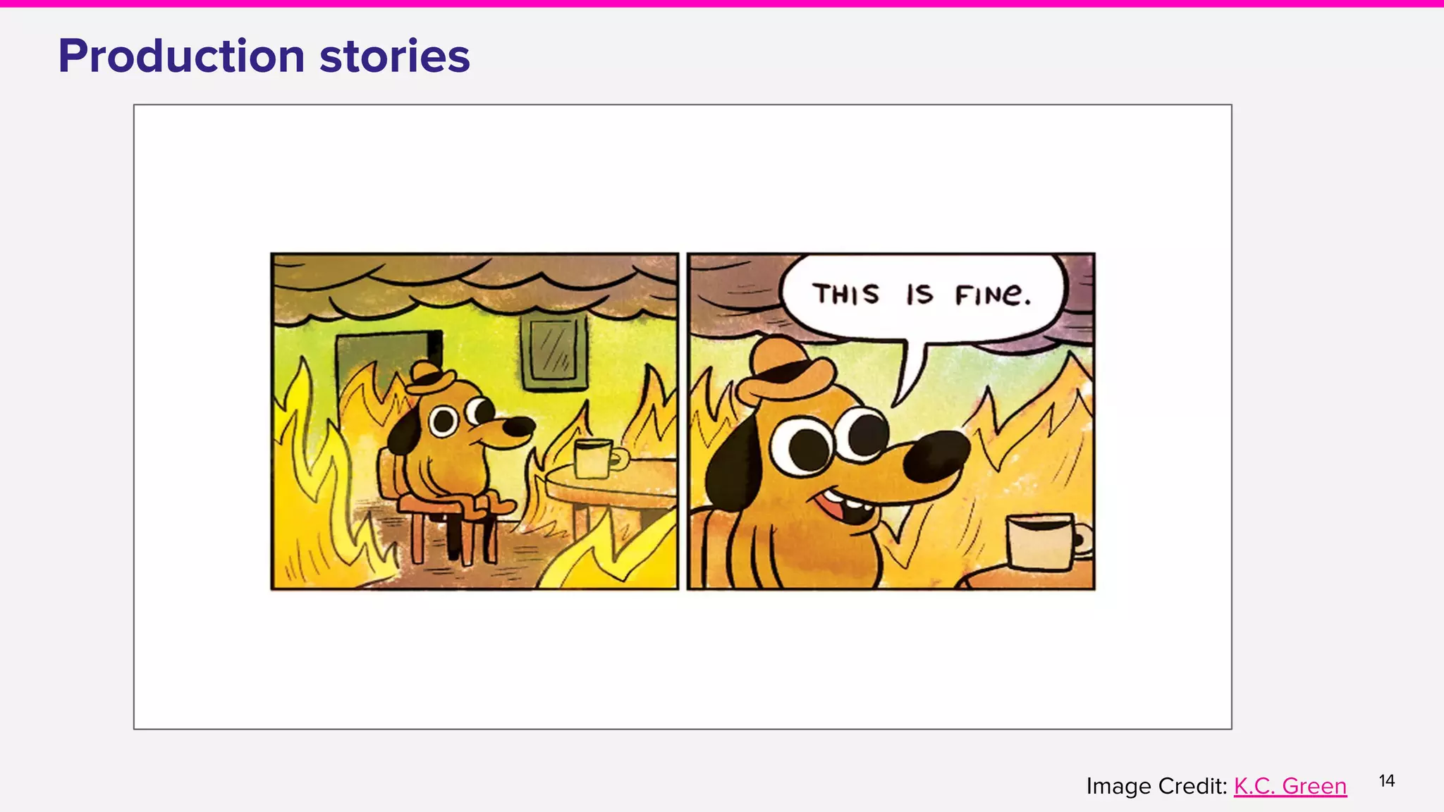 14
Production stories
Image Credit: K.C. Green
 