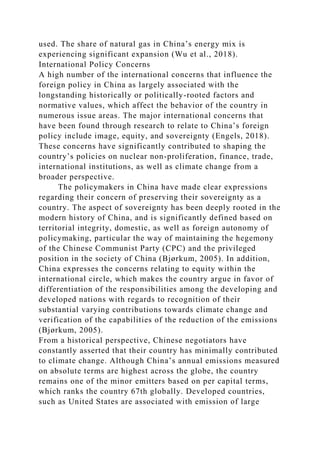 Running Head MAJOR CONCERNS OF CLIMATE CHANGE IN CHINA 1MAJO.docx