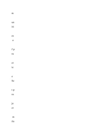 m
un
iti
es
o
f p
ra
ct
ic
e
Se
t p
ro
je
ct
m
ile
 