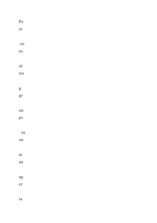 Pe
er
co
ns
ul
tin
g
gr
ou
ps
(n
on
m
an
ag
er
ia
 