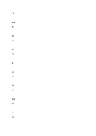 t c
om
m
un
ic
at
io
n.
Es
ta
bl
is
hm
en
t:
Ex
 