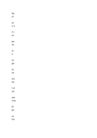 Se
ct
or
s o
f r
es
po
ns
iv
e
or
ga
ni
za
tio
na
l d
yn
am
ism
O
pe
ra
tio
 