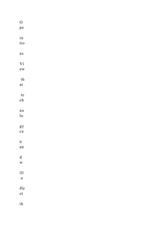 O
pe
ra
tio
ns
Vi
ew
th
at
te
ch
no
lo
gy
ca
n
an
d
w
ill
a
ffe
ct
th
 