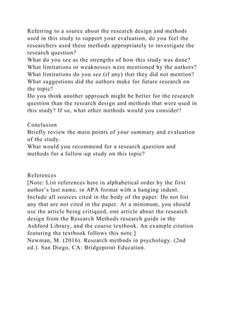 Running head QUALITATIVE RESEARCH CRITIQUE1QUALITATIVE RESEARC.docx