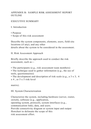 Running head Risk Assessment Repot (RAR) .docx