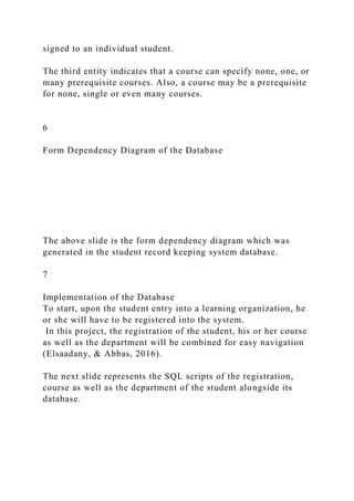 Running Head STUDENT RECORD KEEPING SYSTEM DATABASE PROJECT 1.docx