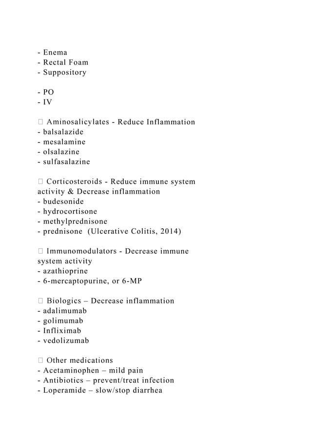 Running head ULCERATIVE COLITIS CONCEPT MAP 1 .docx