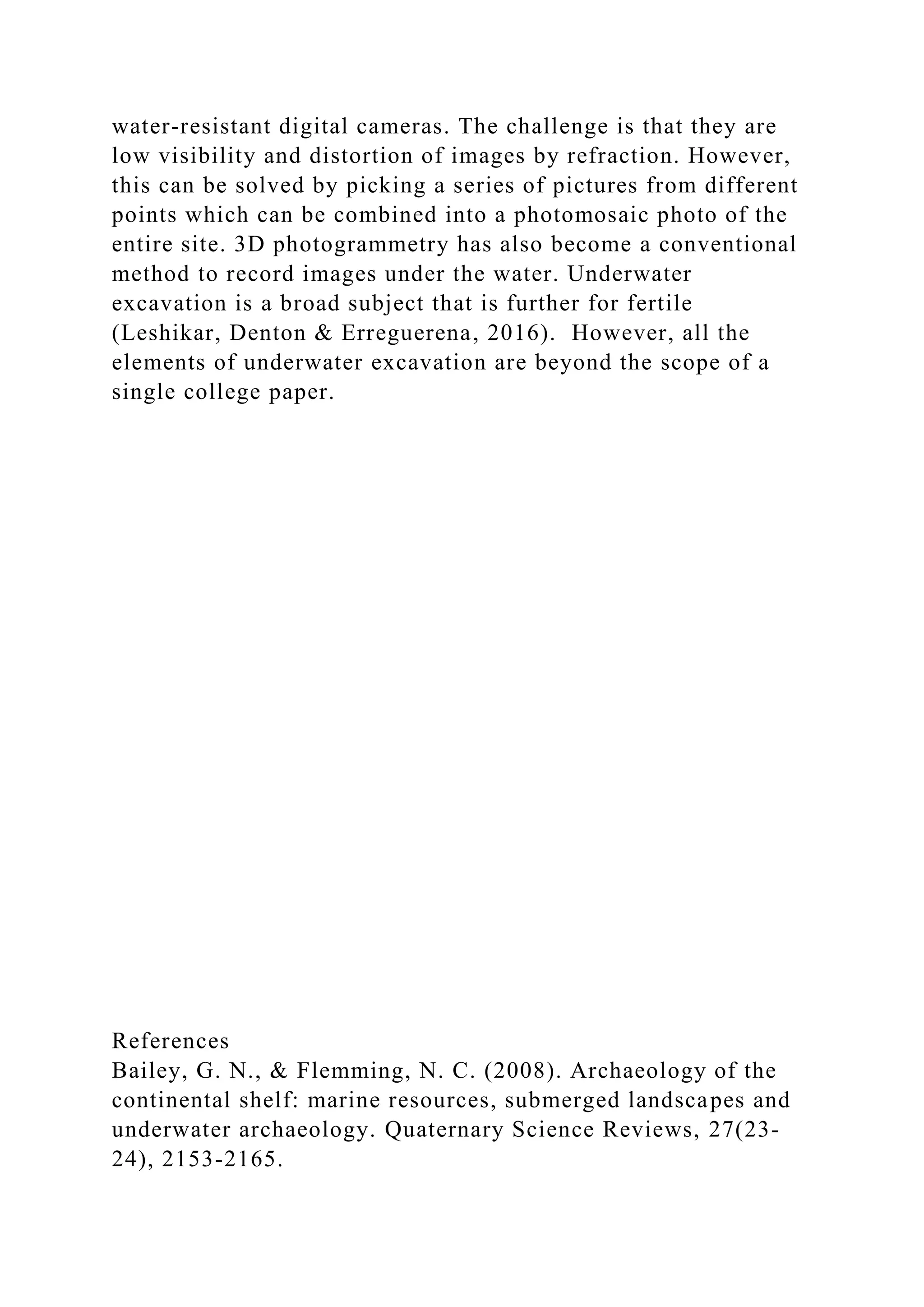 Running head UNDERWATER EXCAVATION .docx