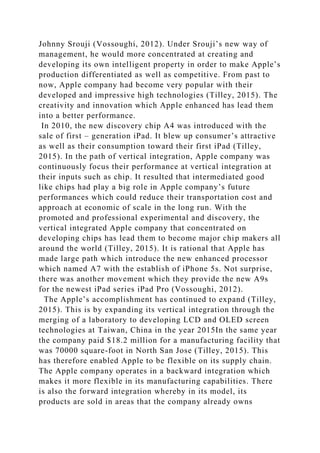 Running head VERTICAL INTEGRATION Vs HORIZONTAL INTEGRATION .docx