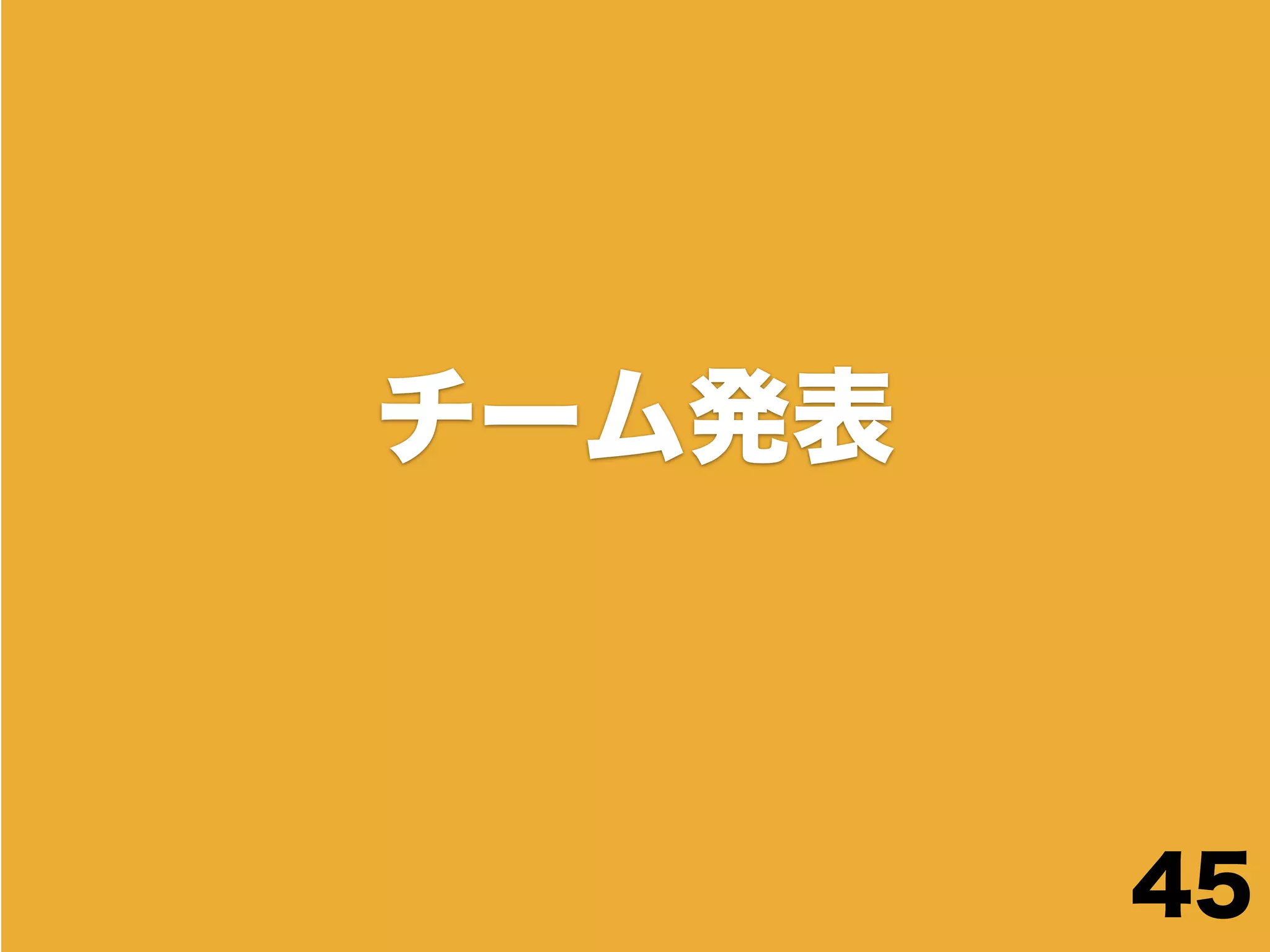 チーム発表



        45
 