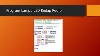 Running led dengan software bascom avr | PPTX